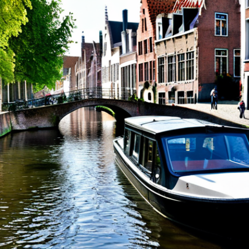 Home 20 Bruges Canal Scene**
"A charming view of a Bruges canal, with red-brick buildings lining the waterway, a small boat gently floating by, cobblestone streets visible in the background, fully clothed people strolling along the canal path, appropriate attire, safe for work, perfect anatomy, correct proportions, natural pose, professional photography, high quality, modest and family-friendly setting."
**