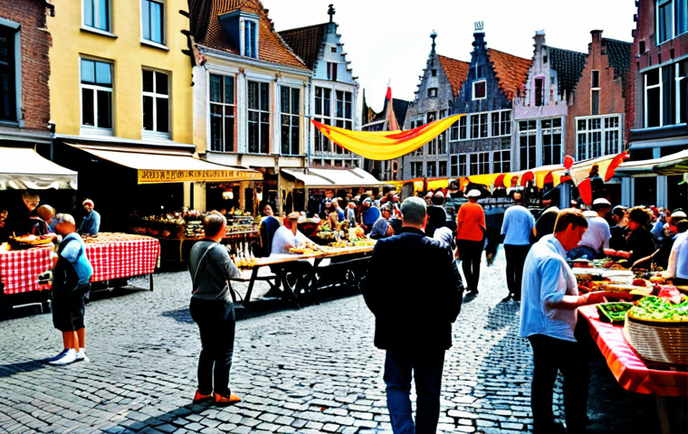 벨기에 사계절 날씨 - Spring in Belgium**

"A vibrant field of colorful tulips in the Belgian countryside under a partly c...
