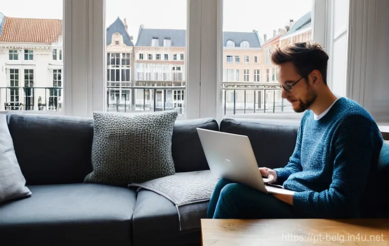 벨기에 생활 물가 - **Prompt 1: Cozy Belgian Apartment Life - The Search for Home**
    "A candid shot of a young adult,...