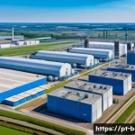 벨기에 경제 구조 - A bustling industrial chemical complex in Antwerp, Belgium, showcasing modern factories with advance...